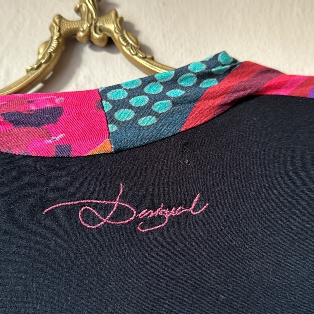 Desigual Floral Twist Dress Size Medium - Picture 3 of 5
